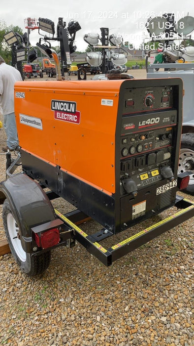 2022 Lincoln Electric LE400 Kubota V1505, Trlr, Cable Rack, Light Kit, ES Decals, T3