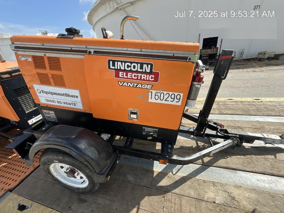 2021 Lincoln Electric Vantage 322 Vantage 322 Ready Pak 3 w/ Decals, ORANGE (includes trailer, cable rack, fender light kit) NO Telematics