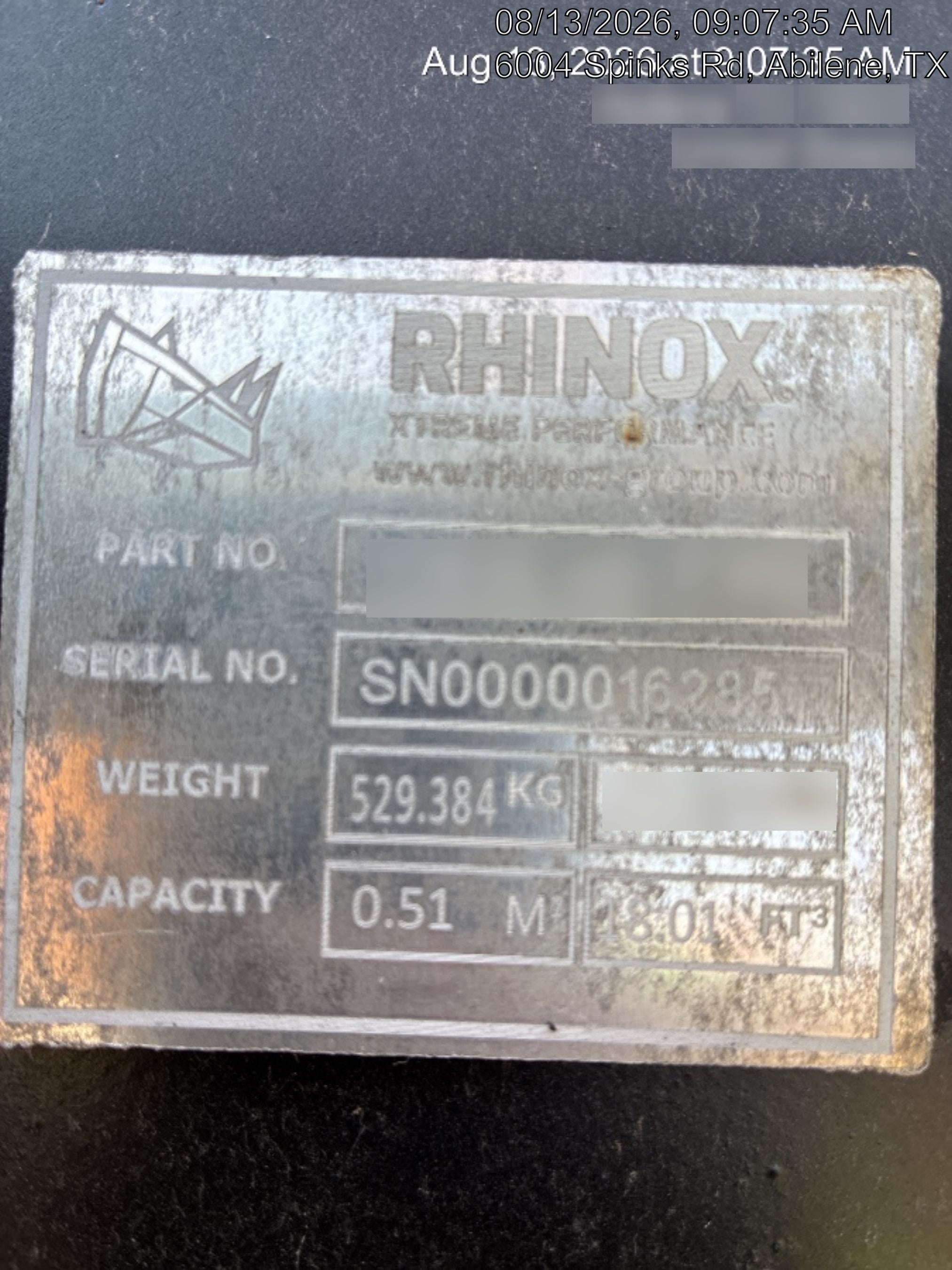 2026 RHINOX 36" Tooth Bucket - Rhinox