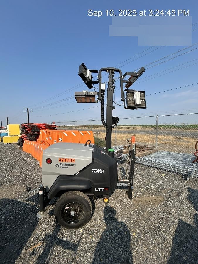 2024 Wacker Neuson LTT4 Diesel, Kohler KDW702, Deep Sea Controller, Auto Start, LED 320W, Bypass Outlet, T3