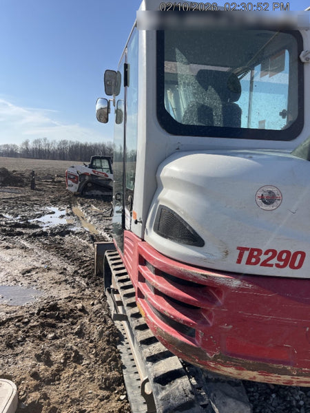 2019 Takeuchi TB290 Takeuchi TB290 Cab/Heat/AC w/Rubber Tracks, Auxiliary Hydraulics, Dozer Blade, Manual QC, 18/24/36" Buckets, Hydraulic Thumb Installed