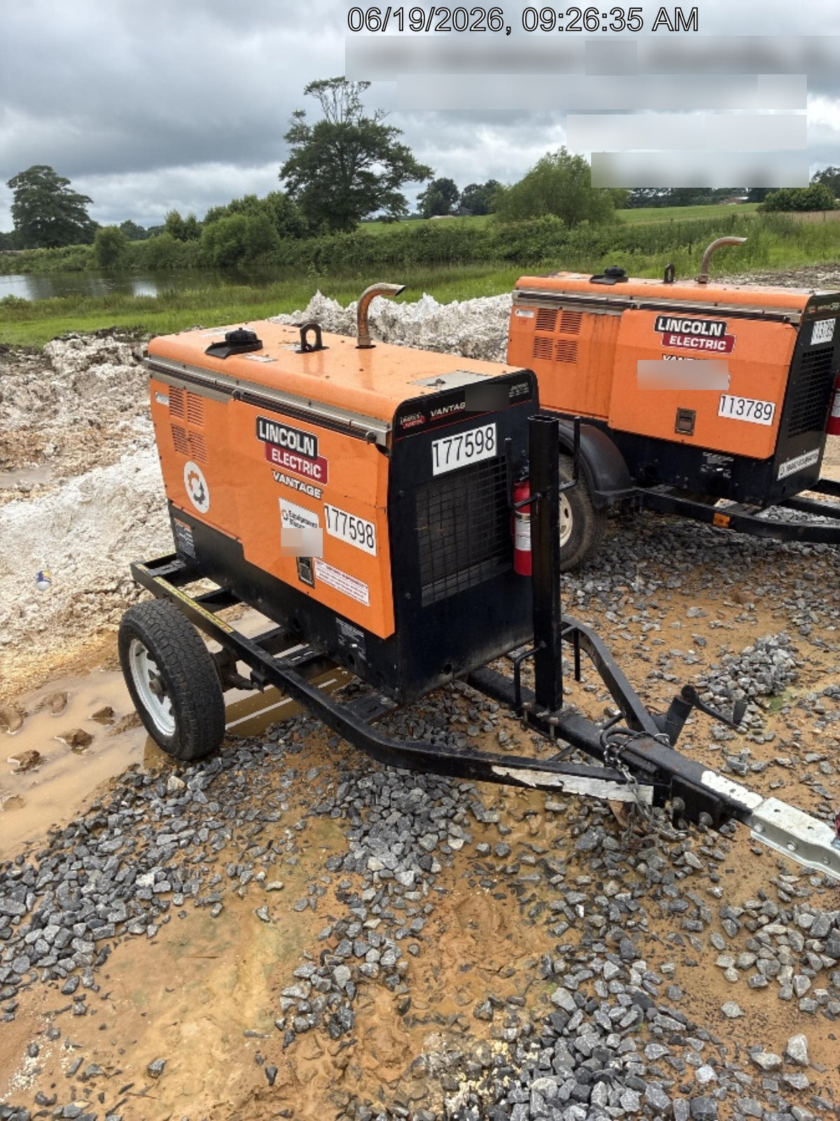 2021 Lincoln Electric Vantage 322 Vantage 322 Ready Pak 3 w/ Decals, ORANGE (includes trailer, cable rack, fender light kit) NO Telematics
