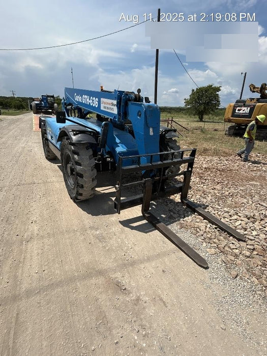 2018 Genie GTH-636 Genie GTH-636 w/Open ROPS, Solid Tires, Work Light/Beacon, 48" Carriage and Forks