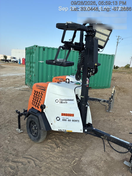 2024 Generac MLT2 Diesel, Flex Switch 120V Input, Powerzone Controller, 
(4) 320W LED Lights, 4kW Generator, 39.9 Gal Fuel Tank, 2" Ball, T3