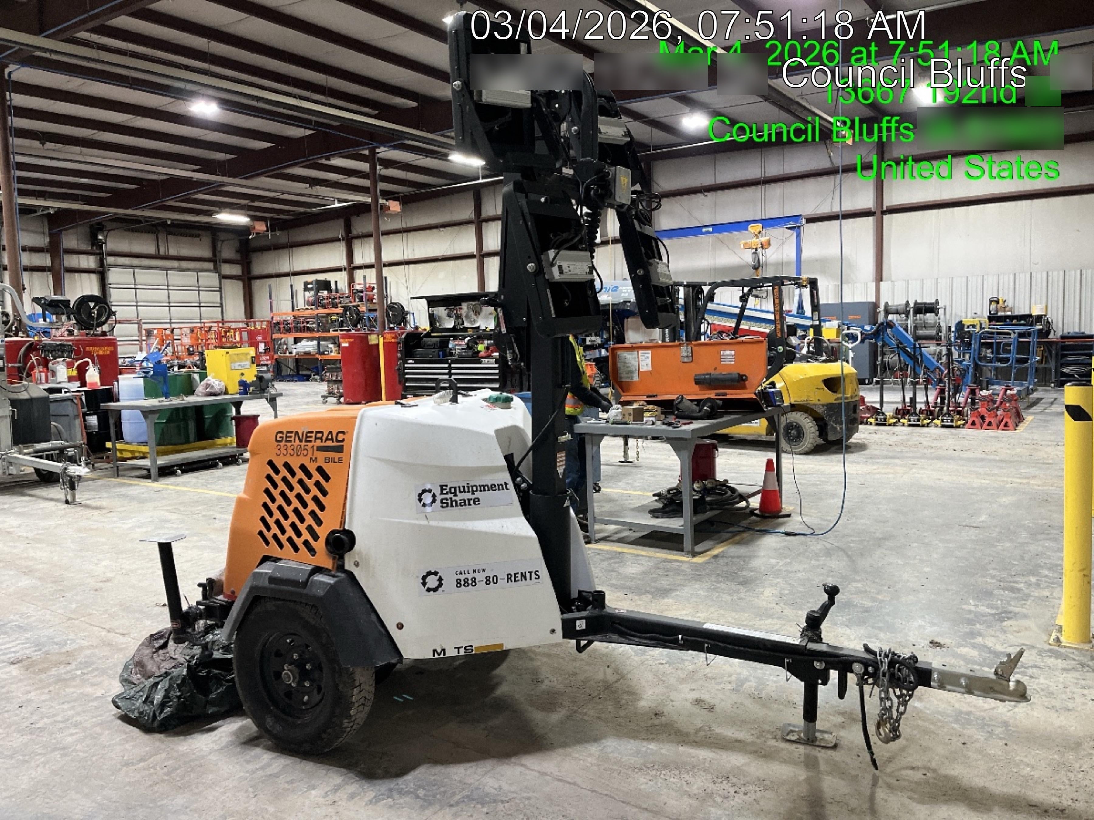 2023 Generac MLT2 Diesel, Flex Switch 120V Input, Powerzone Controller, (4) 320W LED Lights, 4kW Generator, 39.9 Gal Fuel Tank, 2" Ball, T3