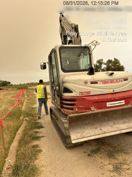 2019 Takeuchi TB290 Cab/Heat/AC Rubber tracks, Dozer blade, Travel alarm, Auxiliary hydraulics Manual QC, Hydraulic thumb, 18", 24", and 36" Buckets