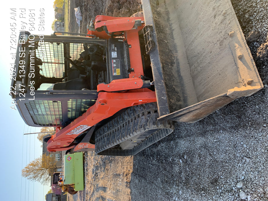 2019 Kubota SVL95-2S Cab/Heat/Air, Standard Tracks, Standard Flow w/Manual QC, 80" HD Bucket w/ Smooth Cutting Edge