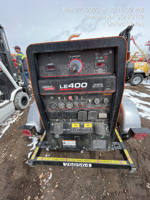 2022 Lincoln Electric LE400 Kubota V1505, Trlr, Cable Rack, Light Kit, ES Decals, T3