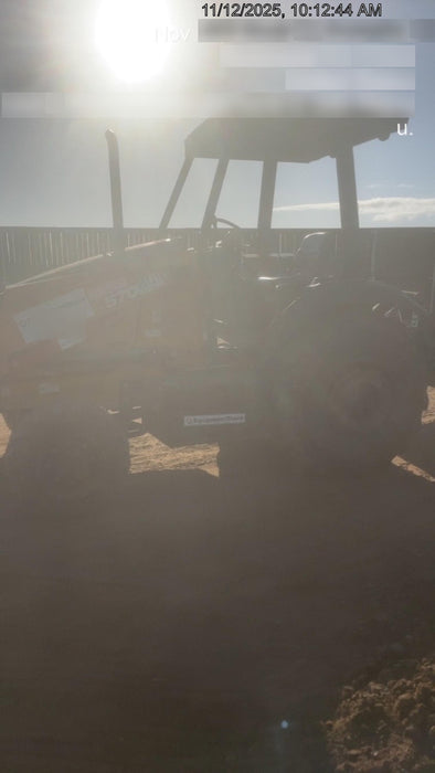 2019 Case 570N EP Canopy, 4WD, GP Front Bucket, Dual Tilt Cylinder, 84" Box Blade w/ Scarifier, Wheel Weights, Beacon