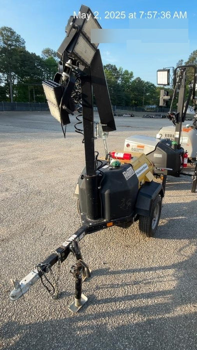 2022 Allmand NLV3GR (4) LED Light Fixture 350W, 23' Vertical Mast, 3kW Prime, Towable, Deep Sea L401, Leveling Jacks, Yanmar T4F 5.8hp