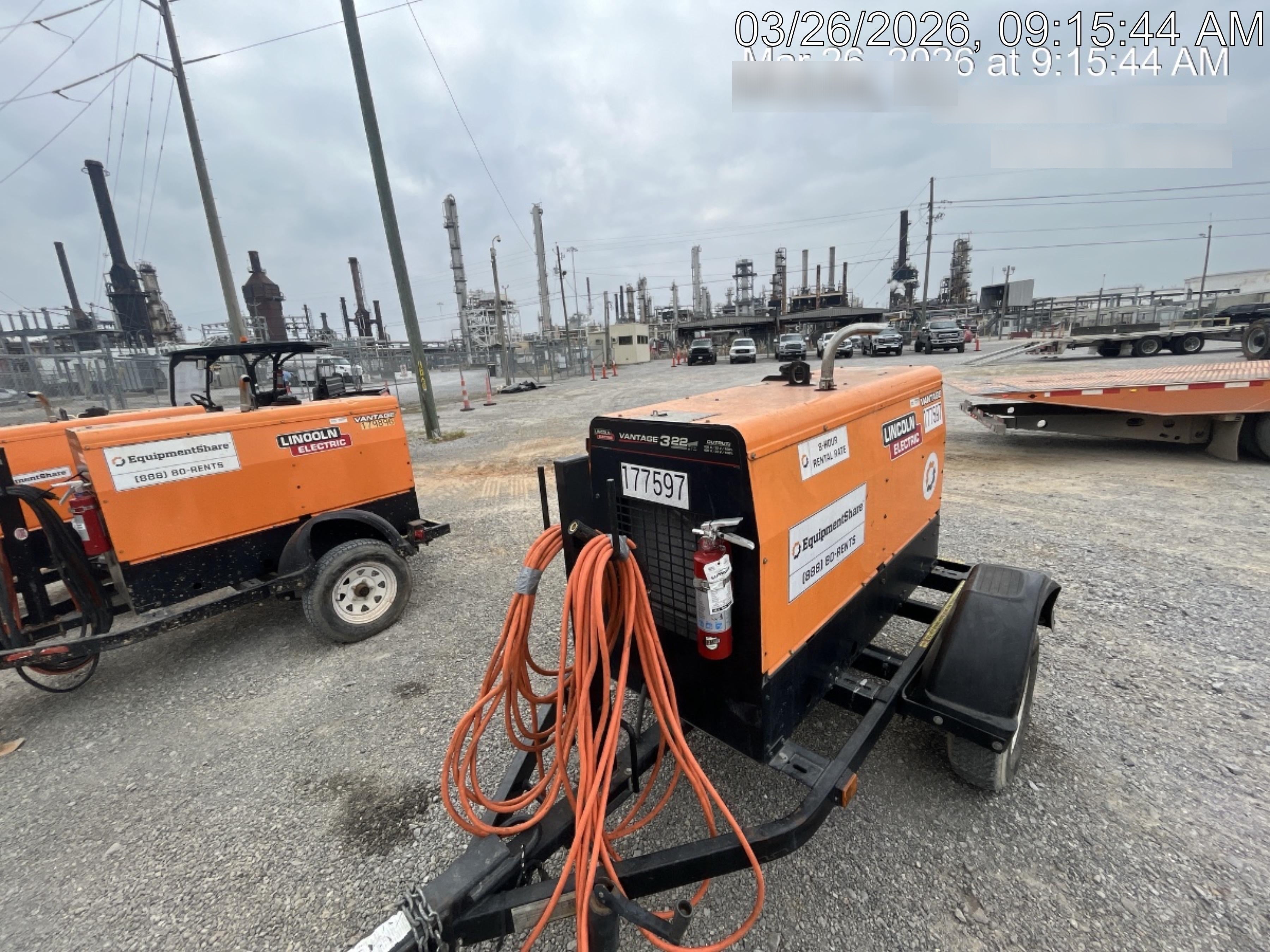 2021 Lincoln Electric Vantage 322 Vantage 322 Ready Pak 3 w/ Decals, ORANGE (includes trailer, cable rack, fender light kit) NO Telematics