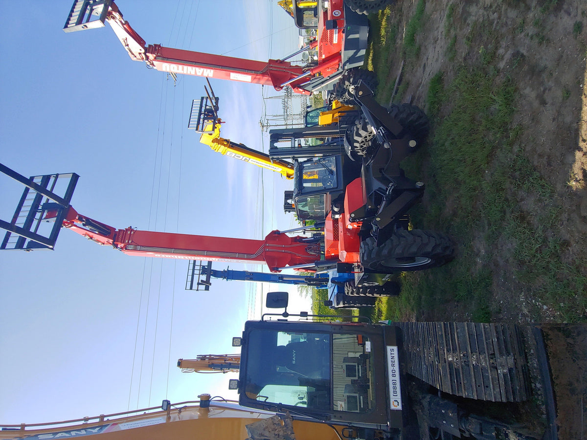 2019 Manitou MTA10055 Cab/Heat/Air, 120 HP, Solid Tires, Work Lights, Lift Hook, Auxiliary Hydraulics 66" Carriage and 60" Forks