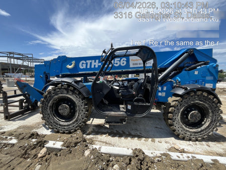 2019 Genie GTH-1056 Canopy, Solid RT Tires, LED Work Lights, Beacon 60" QA Carriage, 60" Forks