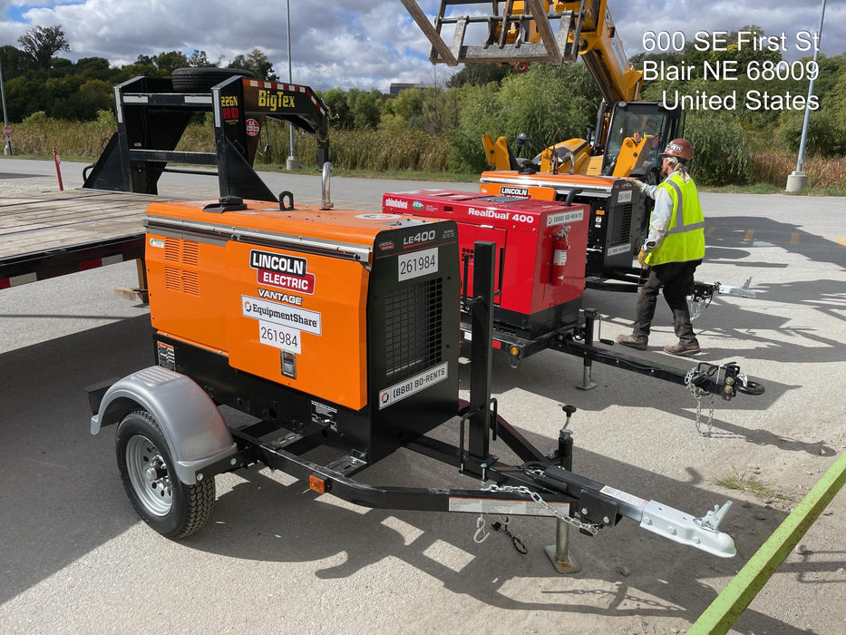 2022 Lincoln Electric LE400 Kubota V1505, Trlr, Cable Rack, Light Kit, ES Decals, T3