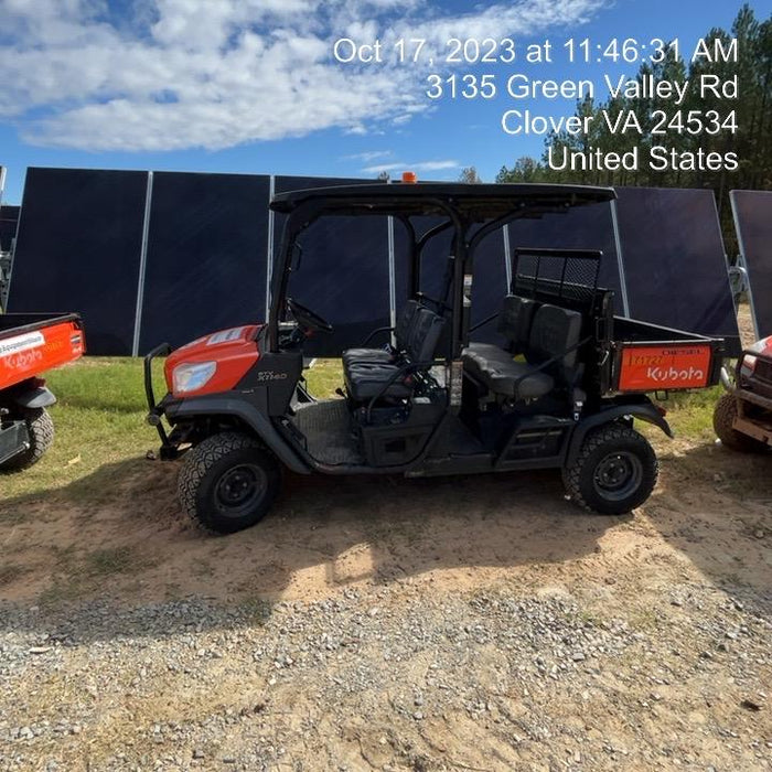 2021 Kubota RTV-X1140W-H Plastic Canopy, Windshield Acrylic Clear, LED Strobe Light, Wire Harness Kit, Back up Alarm