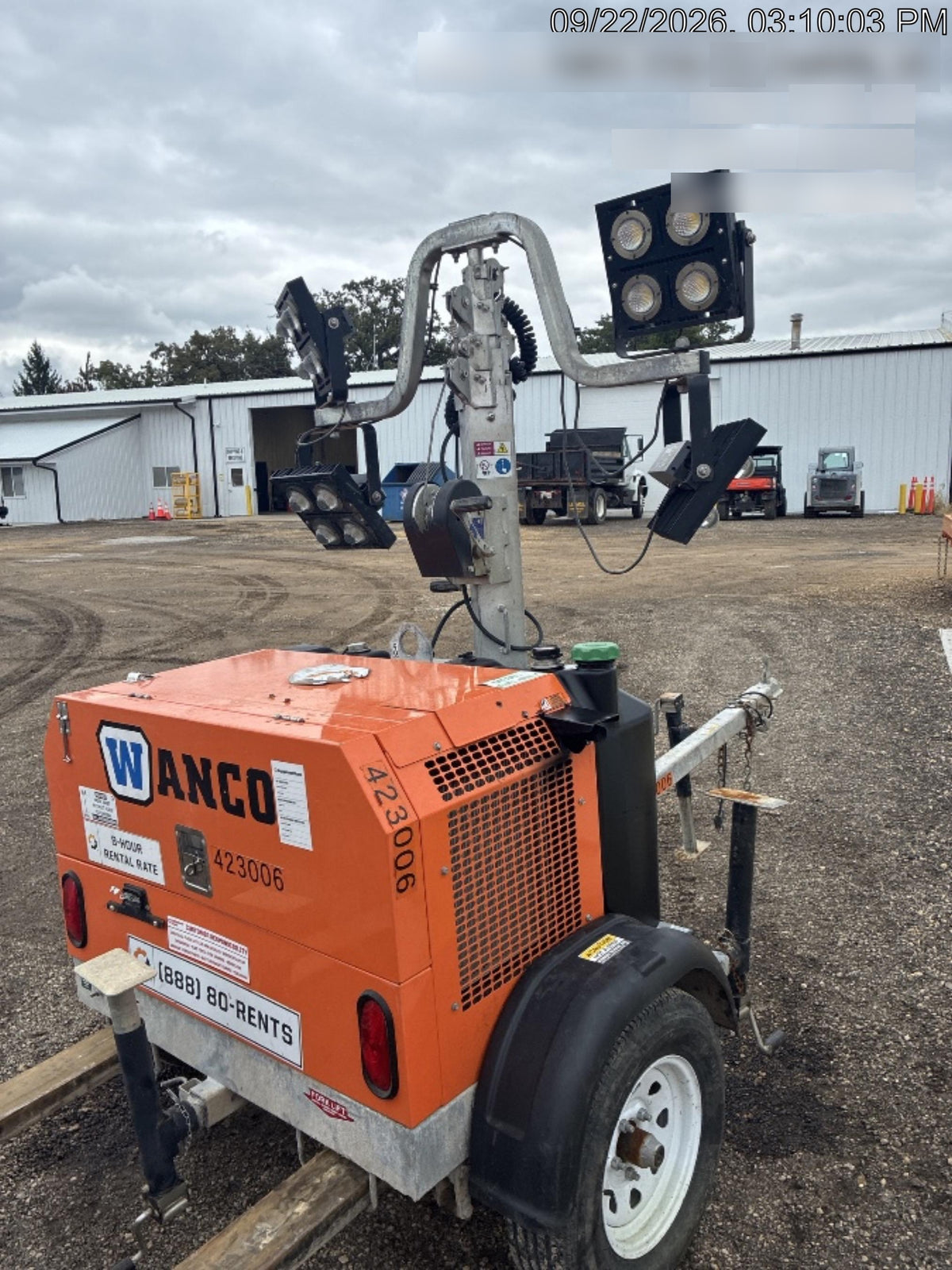 2024 Wanco WLTT-4MM4K Diesel, Deep Sea Controller, Shore Power Plug, Auto Start, (4) 350W LED Floodlights, 4kW Generator, 60 Gal Fuel Tank, 2" Ball, T3