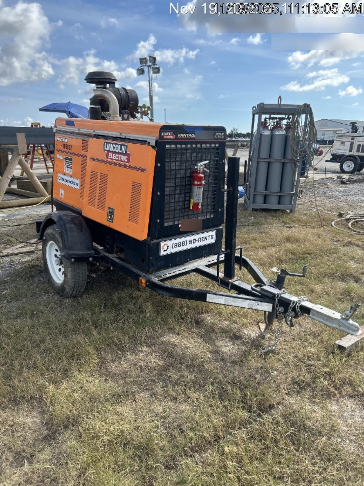 2021 Lincoln Electric Vantage 549X Ready Pak 3, ORANGE (includes trailer, cable rack, fender light kit)