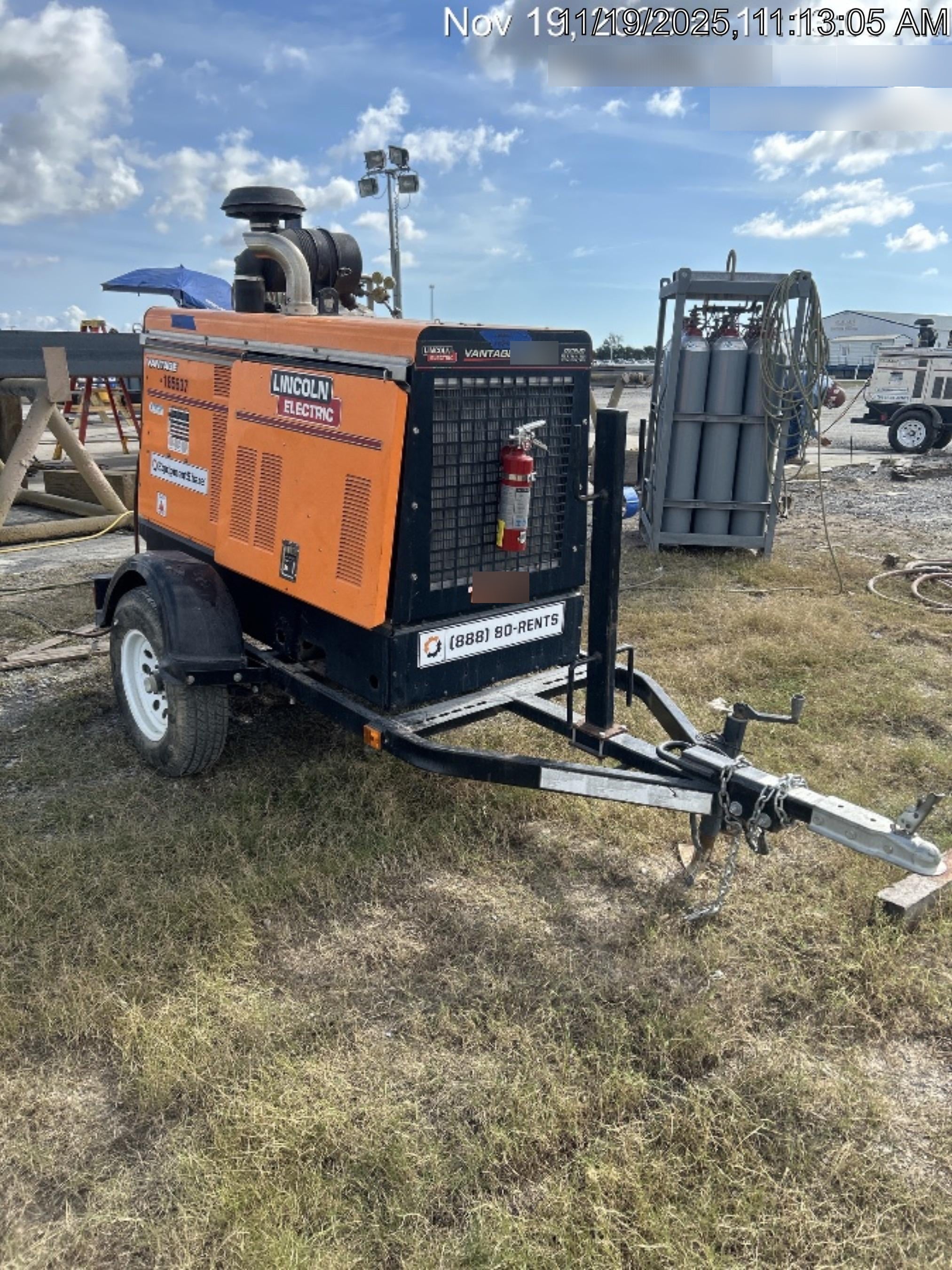 2021 Lincoln Electric Vantage 549X Ready Pak 3, ORANGE (includes trailer, cable rack, fender light kit)