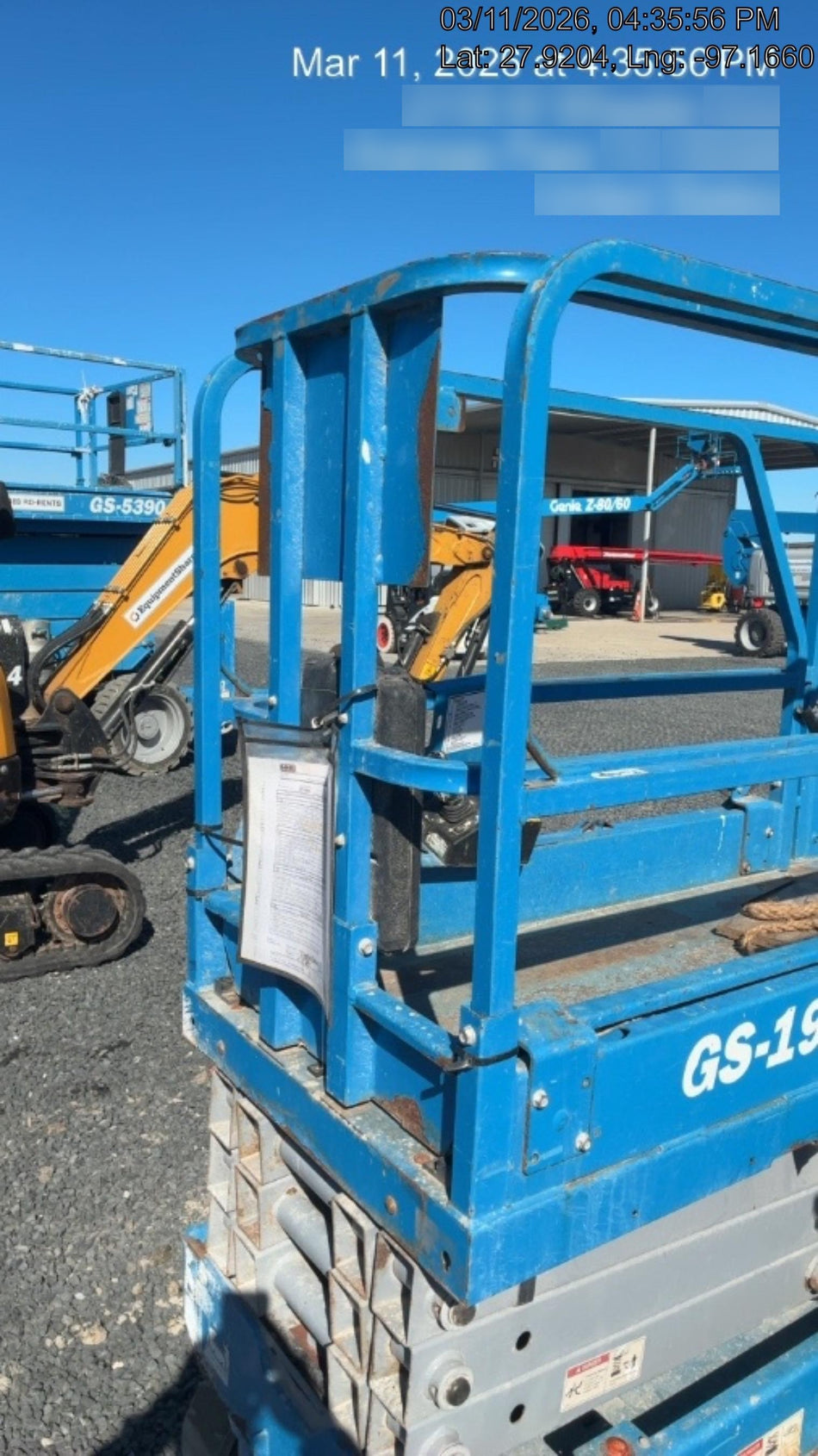 2019 Genie GS-1930 Fixed rails with chain Entry