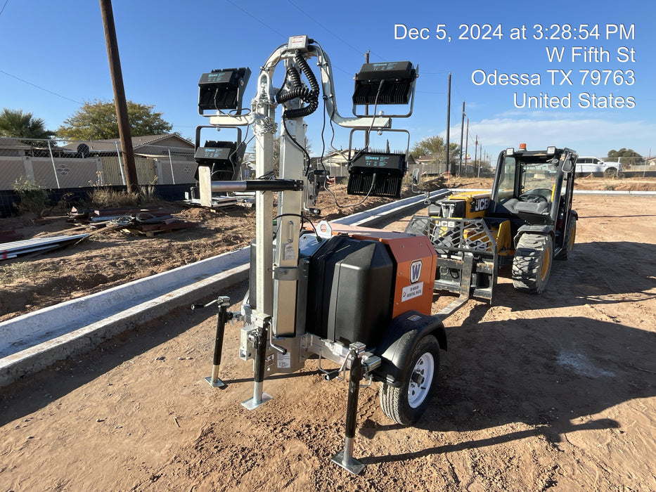 2024 Wanco WLTT-4MM4K Diesel, Deep Sea Controller, Shore Power Plug, Auto Start, (4) 350W LED Floodlights, 4kW Generator, 60 Gal Fuel Tank, 2" Ball, T3