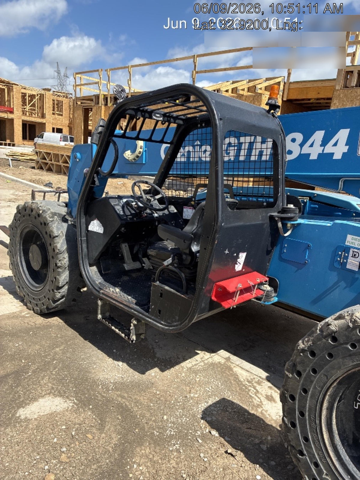 2018 Genie GTH-844 Genie GTH-844D w/Open ROPS, FF Tires, Work Light/Beacon, 60" Carriage and Forks