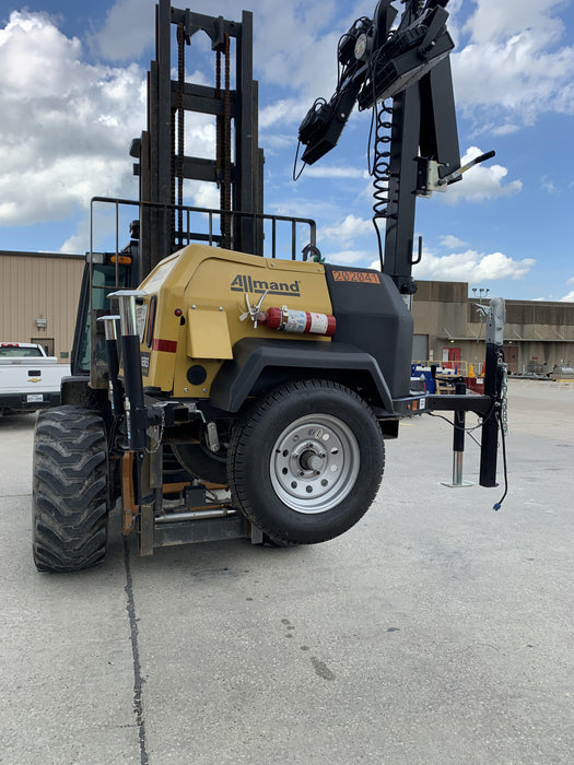 2022 Allmand NLV3GR (4) LED Light Fixture 350W, 23' Vertical Mast, 3kW Prime, Towable, Deep Sea L401, Leveling Jacks, Yanmar T4F 5.8hp