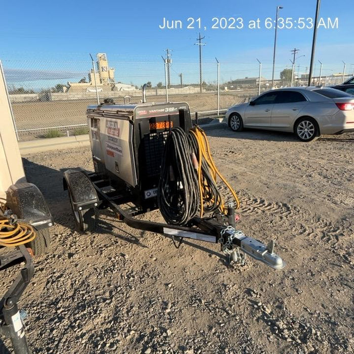2022 Lincoln Electric Vantage 322 Trlr Mounted, Cable Rack, Light Kit