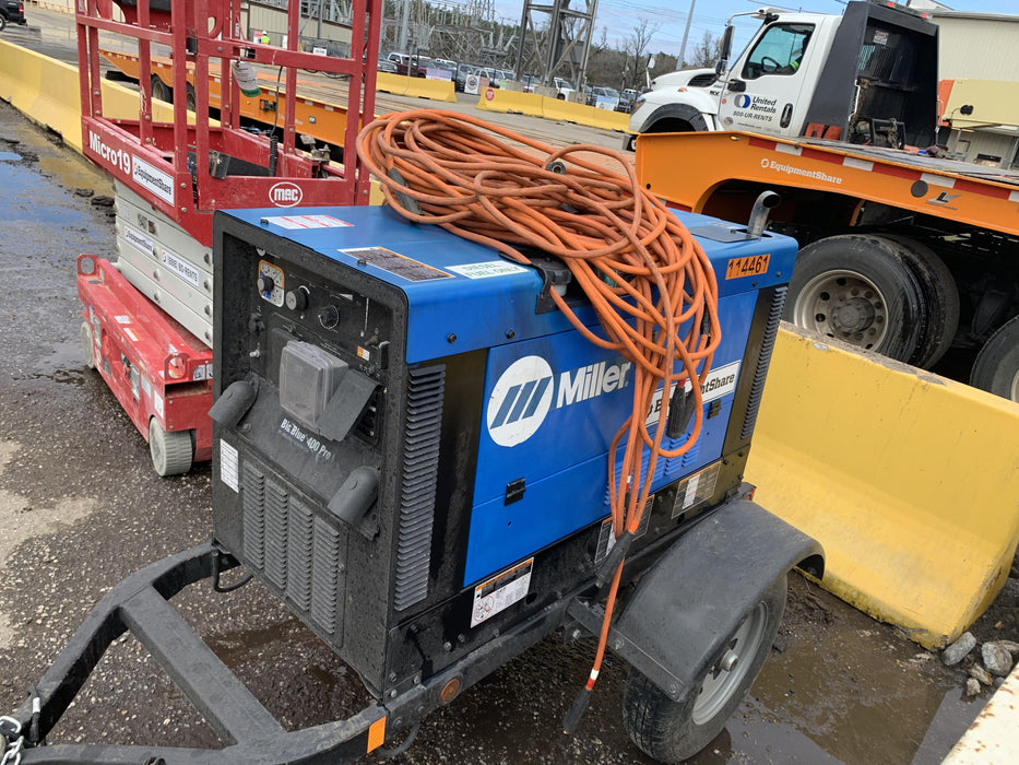 2020 Miller Electric BIG BLUE 400 Trailer Mounted Welder