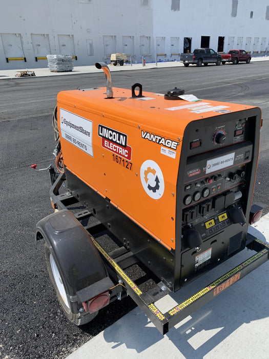 2021 Lincoln Electric Vantage 322 Vantage 322 Ready Pak 3 w/ Decals, ORANGE (includes trailer, cable rack, fender light kit) NO Telematics