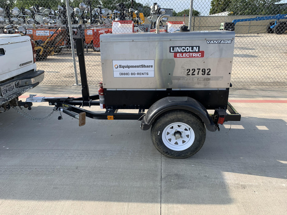 2019 Lincoln Electric Vantage 322 Lincoln Vantage 322 Welder w/Trailer, Light Kit, Cable Rack