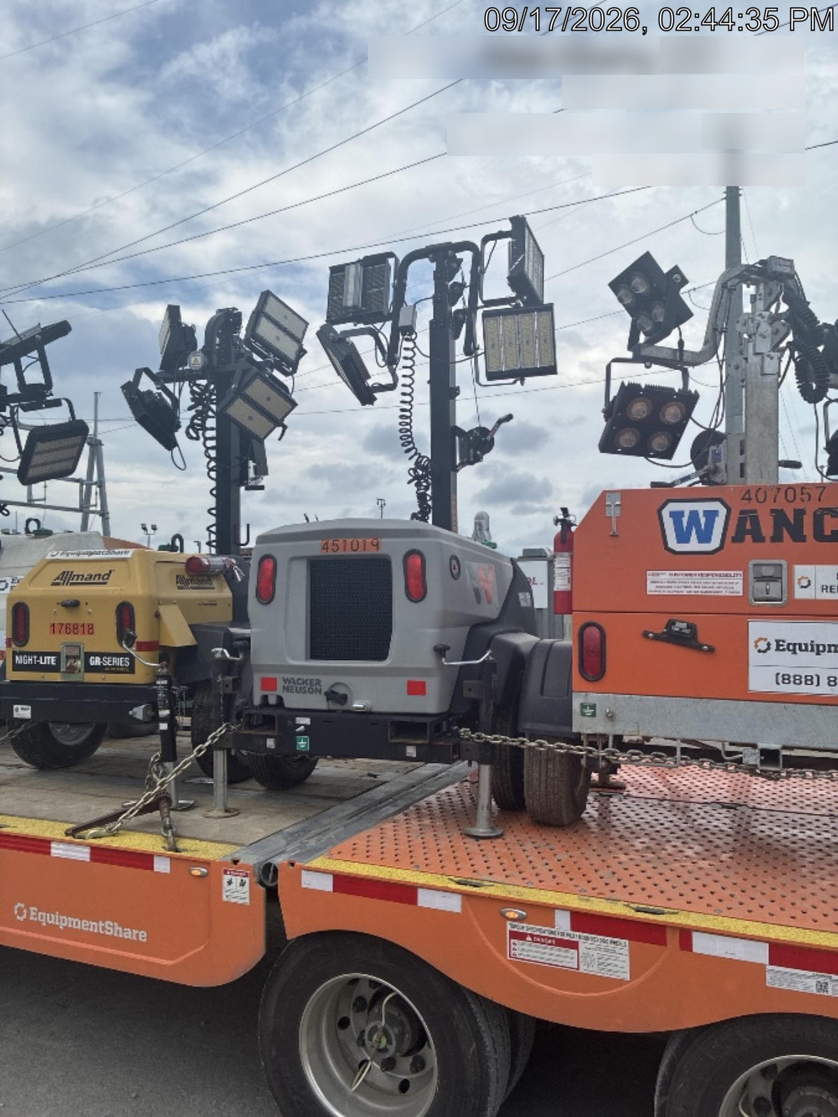 2024 Wacker Neuson LTT4 Diesel, Kohler KDW702, Deep Sea Controller, Auto Start, LED 320W, Bypass Outlet, T3