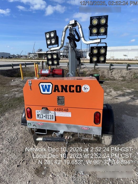 2024 Wanco WLTT-4MM4K Diesel, Deep Sea Controller, Shore Power Plug, Auto Start, (4) 350W LED Floodlights, 4kW Generator, 60 Gal Fuel Tank, 2" Ball, T3