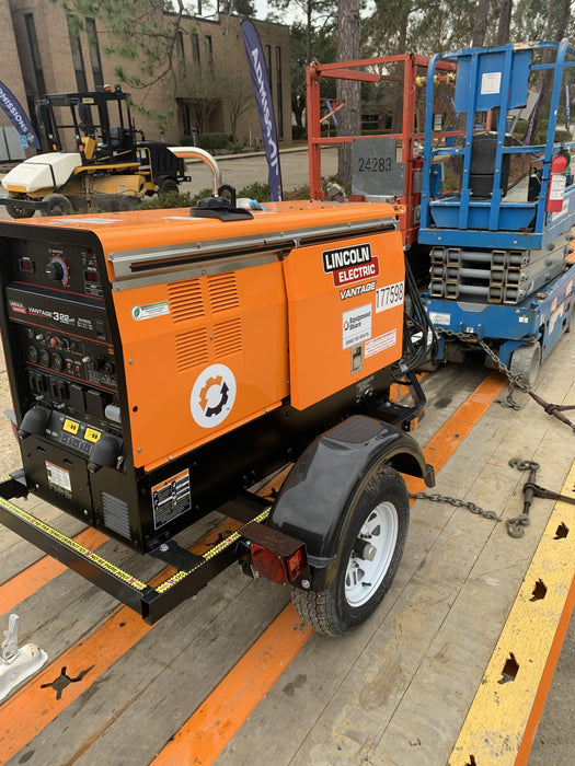 2021 Lincoln Electric Vantage 322 Vantage 322 Ready Pak 3 w/ Decals, ORANGE (includes trailer, cable rack, fender light kit) NO Telematics