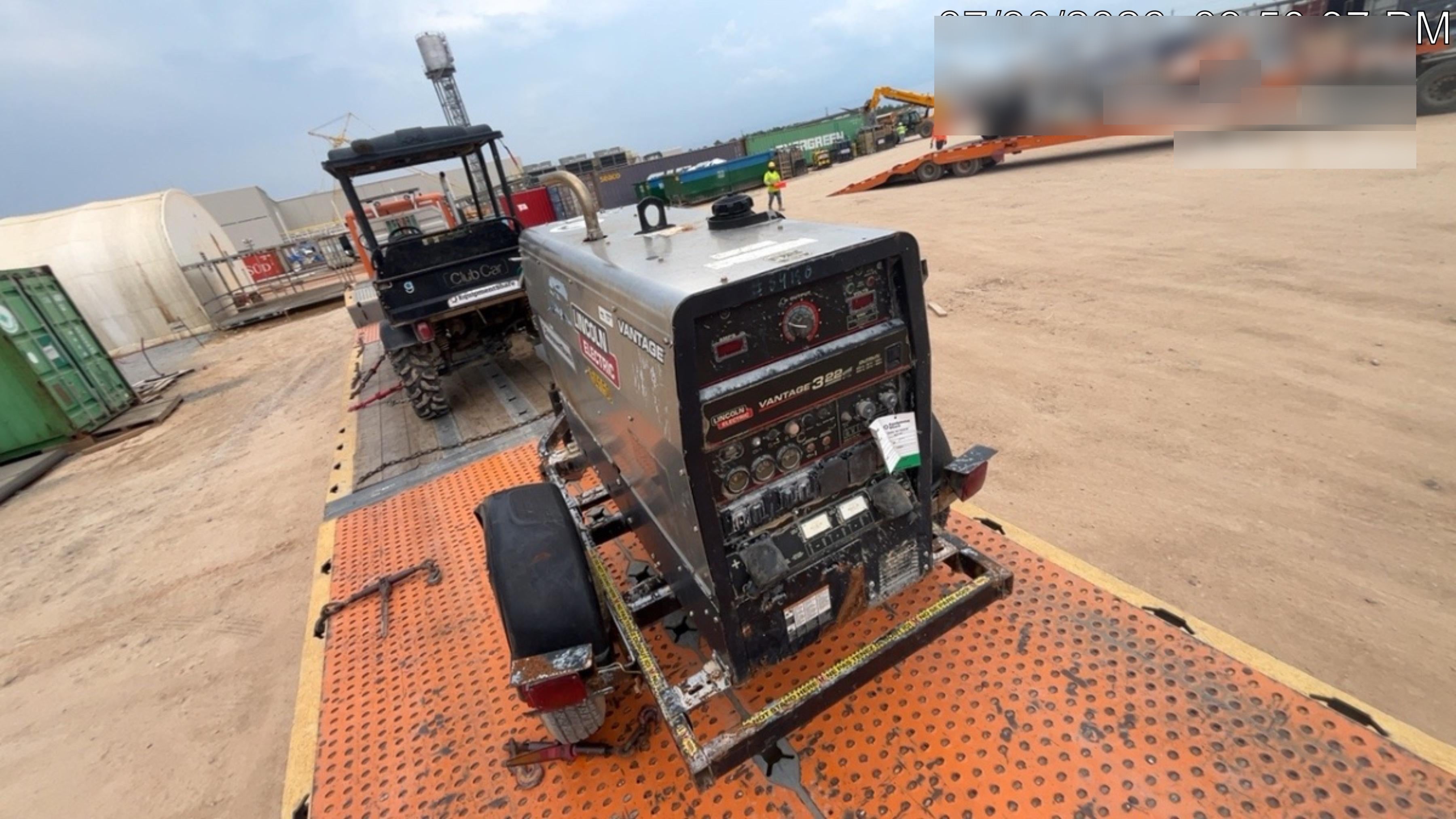 2019 Lincoln Electric Vantage 322 Welder Ready-Pak 3, Two wheel trailer, Fender and Light kit, Cable Rack