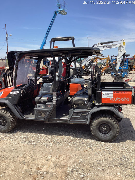 2021 Kubota RTV-X1140W-H Plastic Canopy, Windshield Acrylic Clear, LED Strobe Light, Wire Harness Kit, Back up Alarm