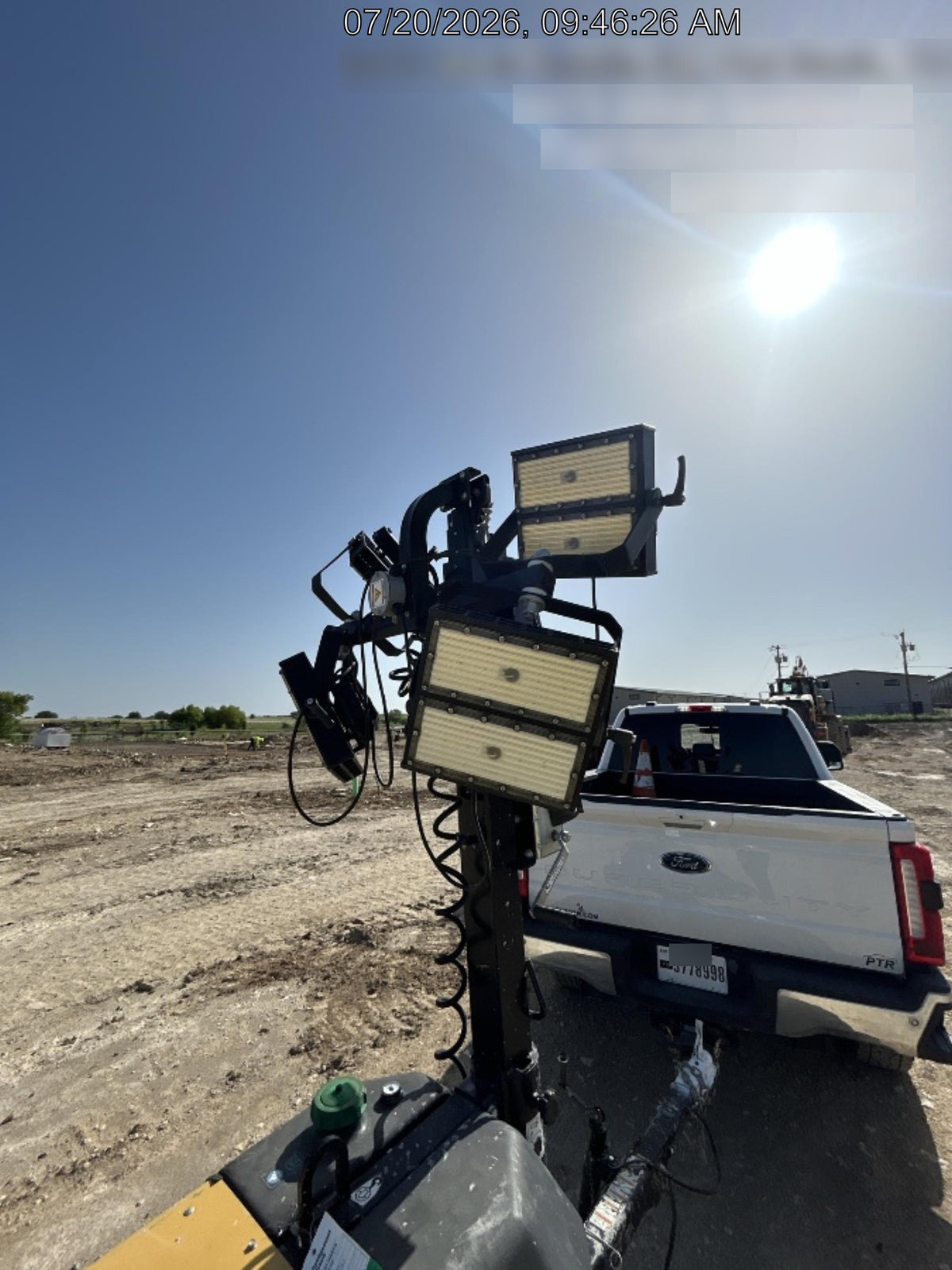 2022 Allmand NLV3GR (4) LED Light Fixture 350W, 23' Vertical Mast, 3kW Prime, Towable, ES Decals, T3