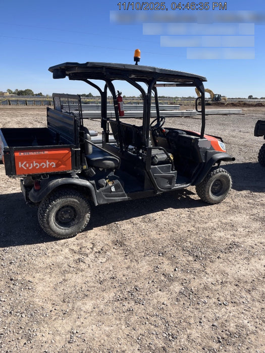 2022 Kubota RTV-X1140W-H Plastic Canopy, Windshield Acrylic Clear, LED Strobe Light, Wire Harness Kit, Back up Alarm