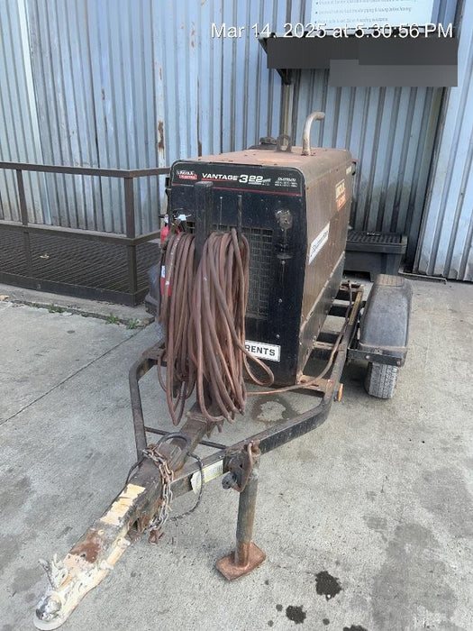 2019 Lincoln Electric Vantage 322 Ready-Pak 3, Two Wheel Trailer, Fender and Light Kit, Cable Rack