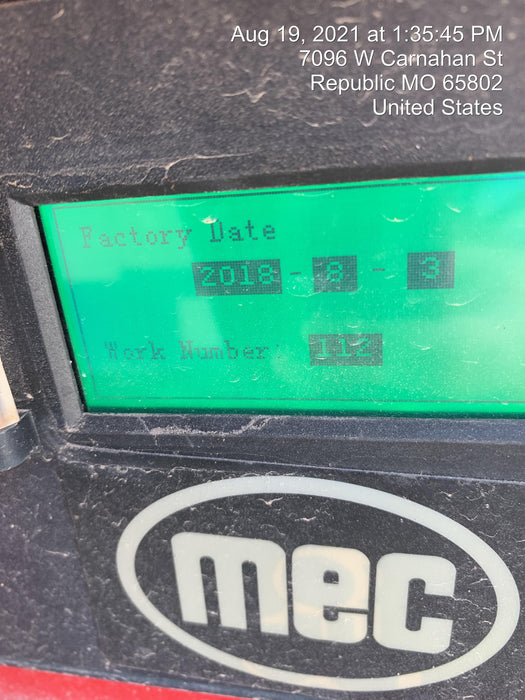 2019 MEC 1330SE Standard Options