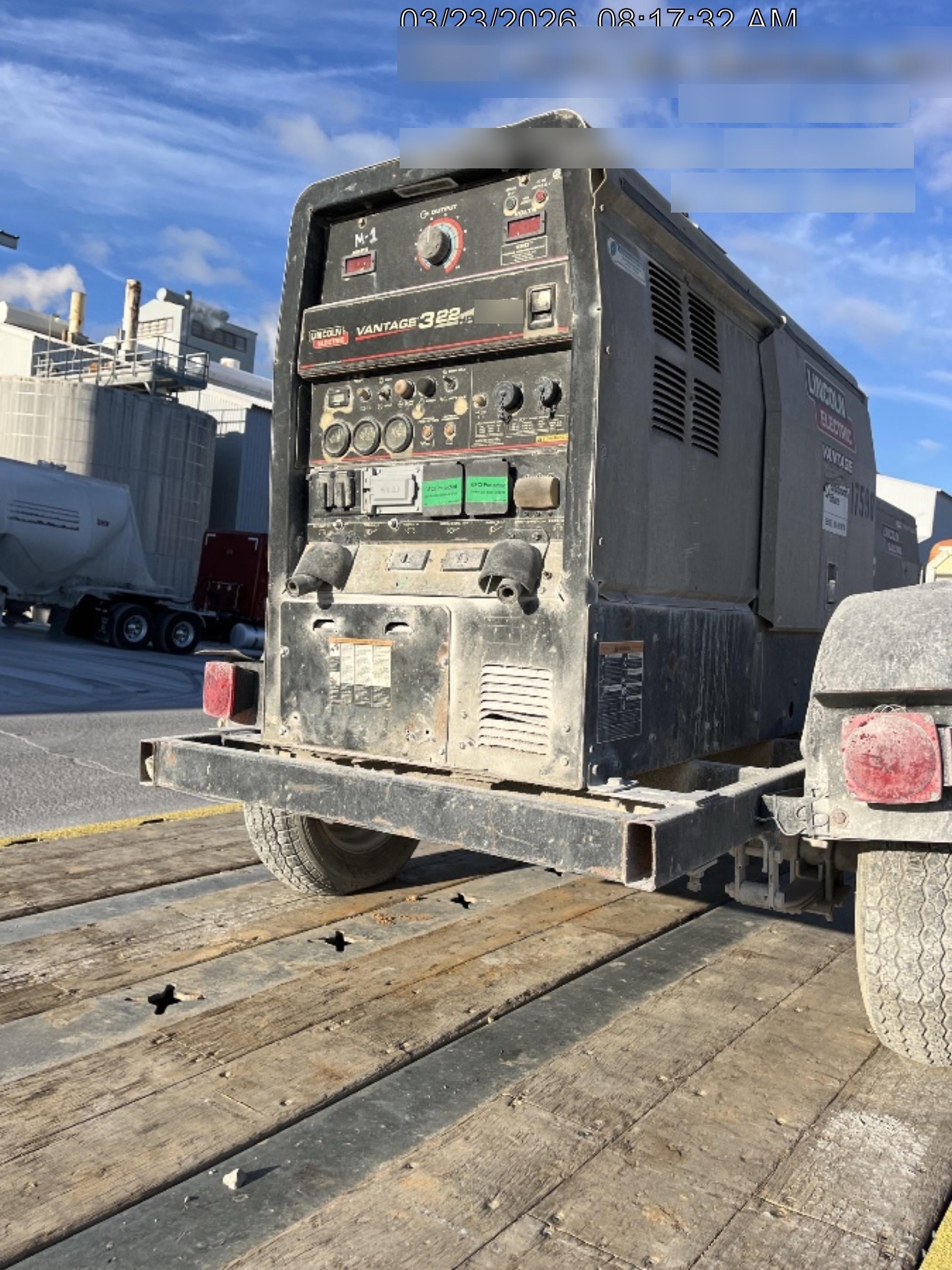 2018 Lincoln Electric Vantage 322 Lincoln Vantage 322 Welder Ready Pak 3 - Vantage 322, Trailer, Fender and light kit, Cable rack