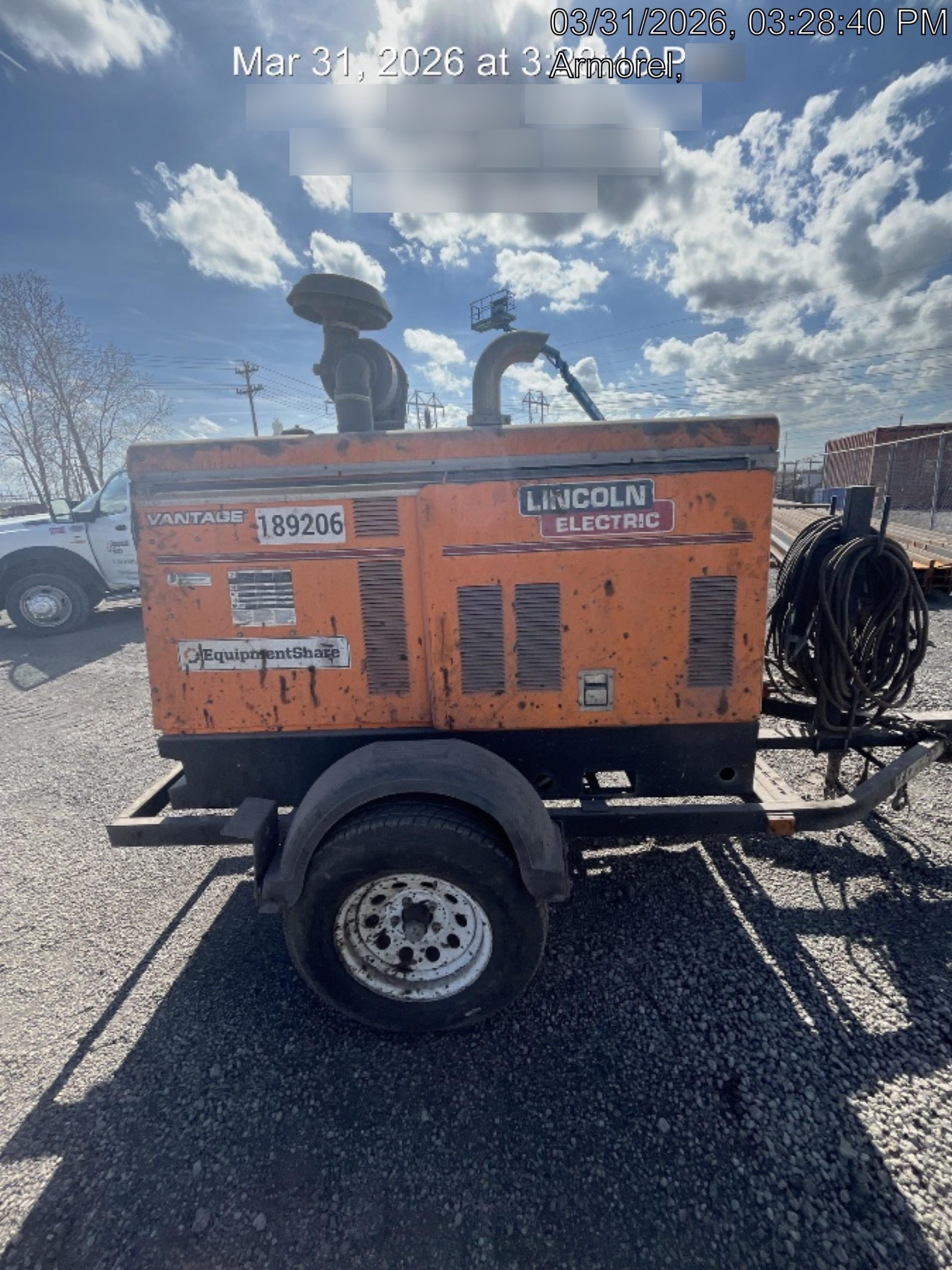 2021 Lincoln Electric Vantage 549X Ready Pak 3, ORANGE (includes trailer, cable rack, fender light kit)