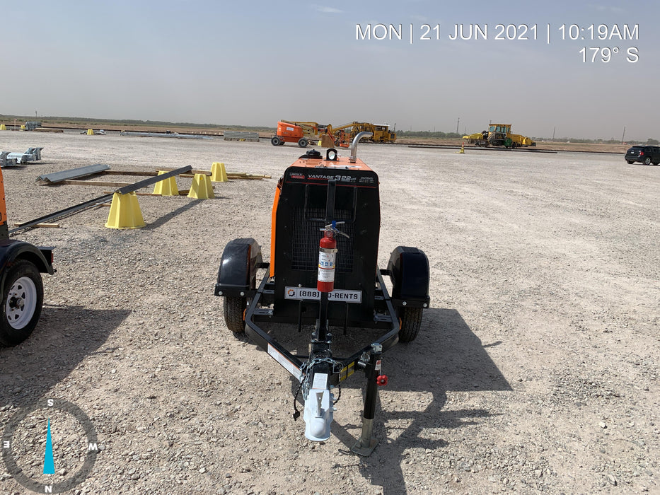 2021 Lincoln Electric Vantage 322 Vantage 322 Ready Pak 3 w/ Telematics & Decals, ORANGE (includes trailer, cable rack, fender light kit)