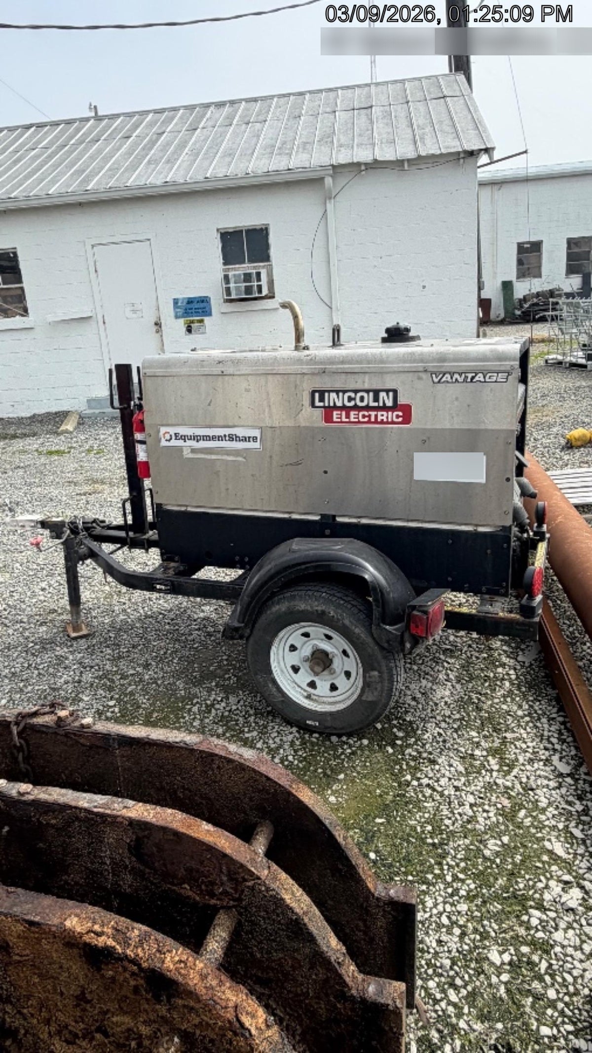 2019 Lincoln Electric Vantage 322 Ready-Pak 3, Two Wheel Trailer, Fender and Light Kit, Cable Rack