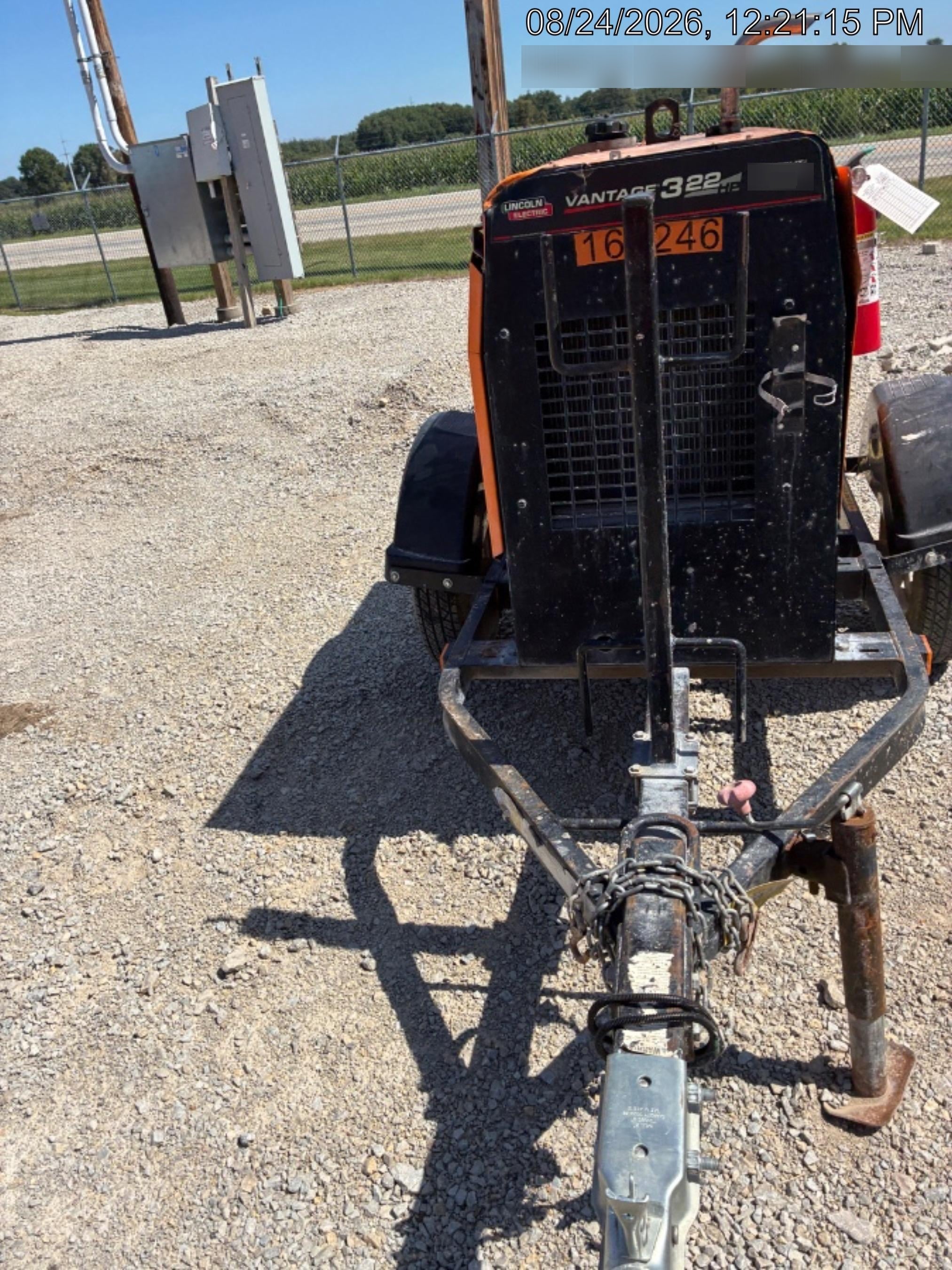 2021 Lincoln Electric Vantage 322 Vantage 322 Ready Pak 3 w/ Decals, ORANGE (includes trailer, cable rack, fender light kit) NO Telematics