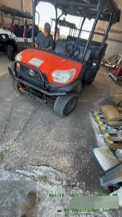 Kubota RTV-X1140W-H 4wd Utility Cart, 4 Seat, Diesel, LED Strobe, Windshield Tempered Glass, Plastic Canopy, Wire Harness Kit, Backup Alarm