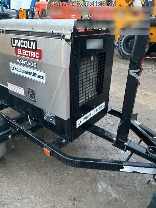 2019 Lincoln Electric Vantage 322 Welder Ready-Pak 3, Two wheel trailer, Fender and Light kit, Cable Rack