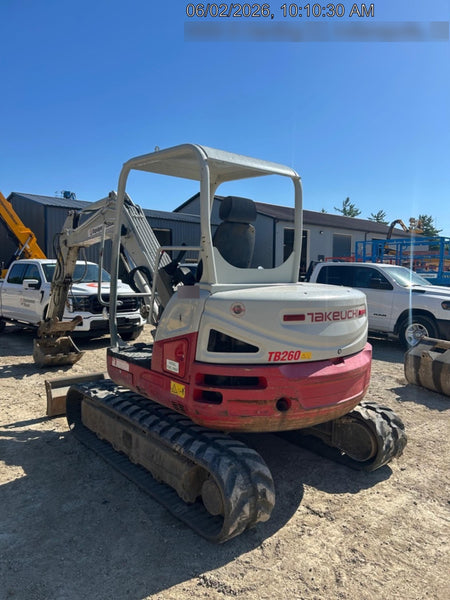 2019 Takeuchi TB260 Takeuchi TB260 Canopy w/Rubber Tracks, Auxiliary Hydraulics, Standard Blade, Manual QC
