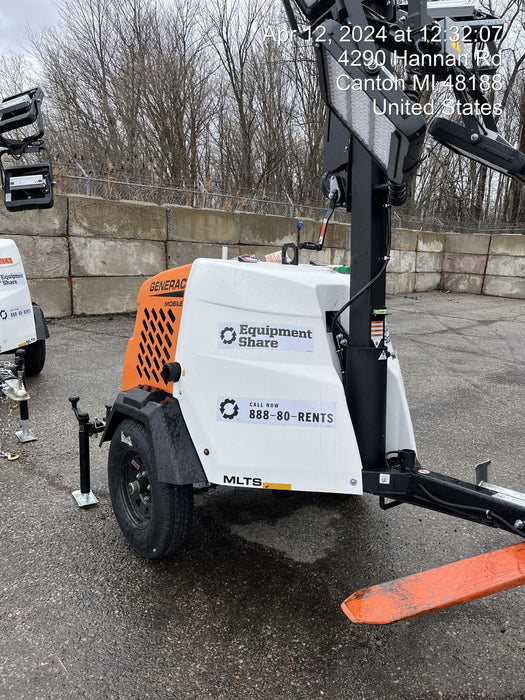 2024 Generac MLT2 Diesel, Flex Switch 120V Input, Powerzone Controller, 
(4) 320W LED Lights, 4kW Generator, 39.9 Gal Fuel Tank, 2" Ball, T3