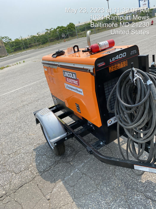 2022 Lincoln Electric LE400 Kubota V1505, Trlr, Cable Rack, Light Kit, ES Decals, T3