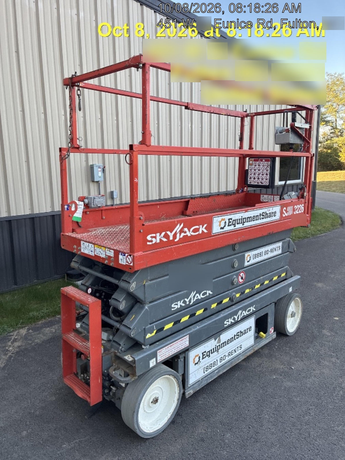 2019 Skyjack SJIII-3226 Standard Options